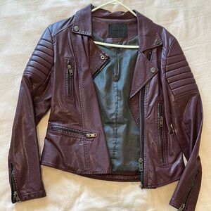 BlankNyc Burgundy Leather Jacket